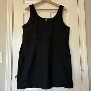 Fabletics Sporty Rib Built in Short Dress in‎ Black